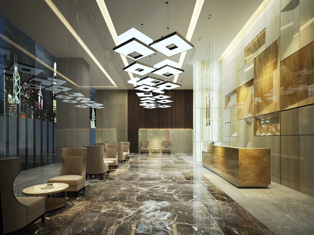 Reception hotel luxury 3D Model .c4d .max .obj .3ds .fbx .stl .blend 
