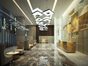 Reception hotel luxury 3D Model