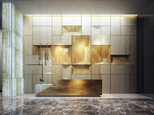 Reception hotel luxury Modello 3D