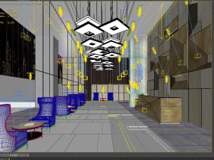 Reception hotel luxury Modello 3D