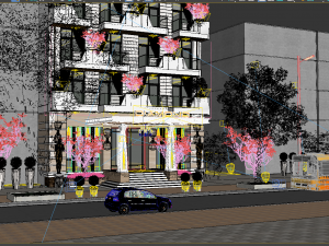 Hotel Architecture Model 3D