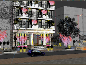 Hotel Architecture 3D Model
