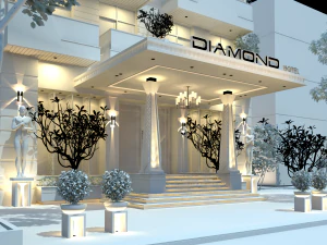 Hotel Architecture 3D Model