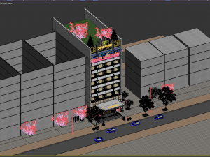 Hotel tropical Model 3D