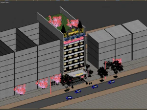 Hotel tropical 3D Model