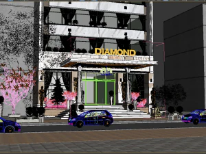 Hotel tropical 3D Model