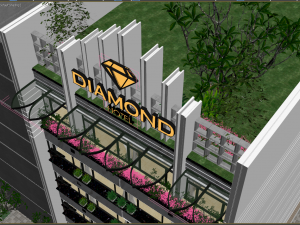 Hotel tropical Model 3D