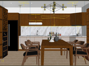 Diningroom tropical Model 3D