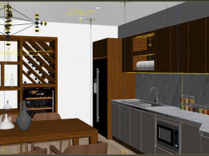 Diningroom tropical Model 3D
