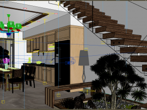 Diningroom tropical 3D मॉडल