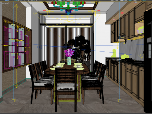Diningroom tropical 3D मॉडल