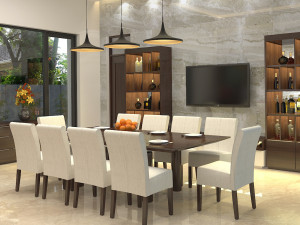 Diningroom tropical Model 3D