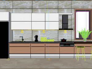 Ruang Makan tropis Model 3D