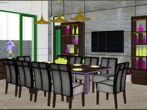 Diningroom tropical Model 3D
