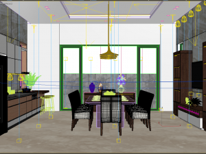 Diningroom tropical Model 3D