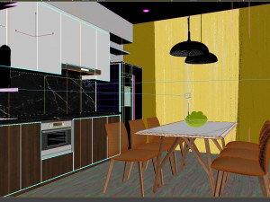 Diningroom modem 3D-Modell