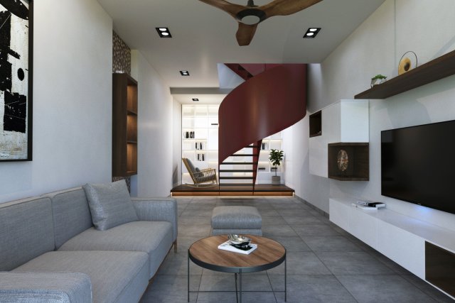 Livingroom modem Model 3D .c4d .max .obj .3ds .fbx .stl .blend 