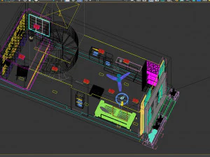लिविंगरूम मॉडेम 3D मॉडल