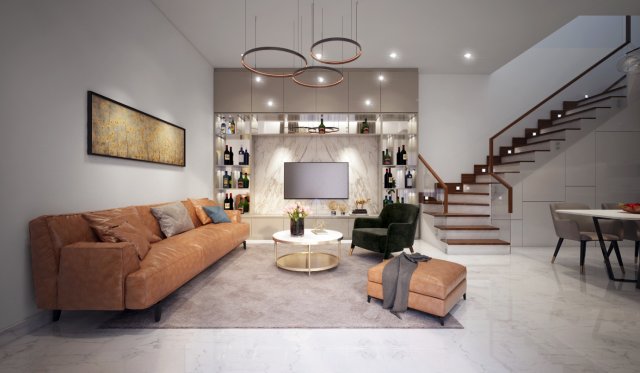 Livingroom modem Modelo 3D .c4d .max .obj .3ds .fbx .stl .blend 