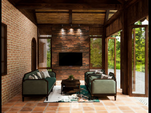 Livingroom tropical Model 3D