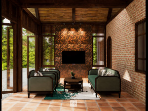 Livingroom tropical Model 3D