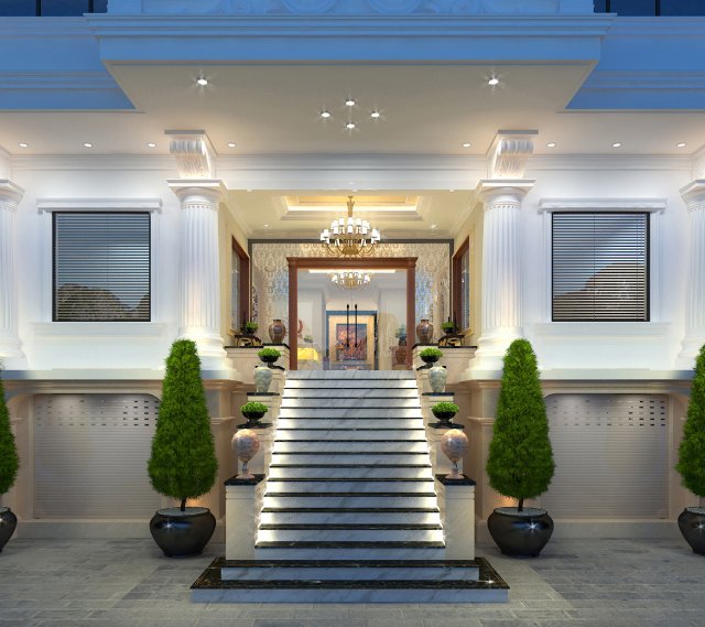 Lobby classic 3D-Modell .c4d .max .obj .3ds .fbx .stl .blend 