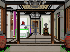 Lobby classic 3D-Modell