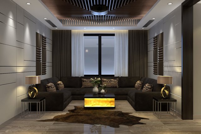 Mediaroom luxury Model 3D .c4d .max .obj .3ds .fbx .stl .blend 