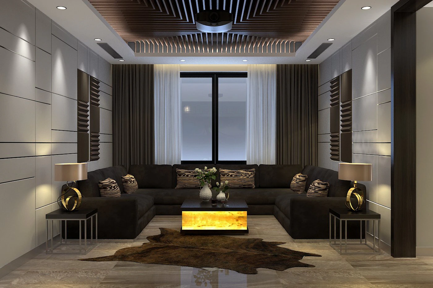 Medya odası l&uuml;ks&uuml; 3D Model .c4d .max .obj .3ds .fbx .stl .blend 