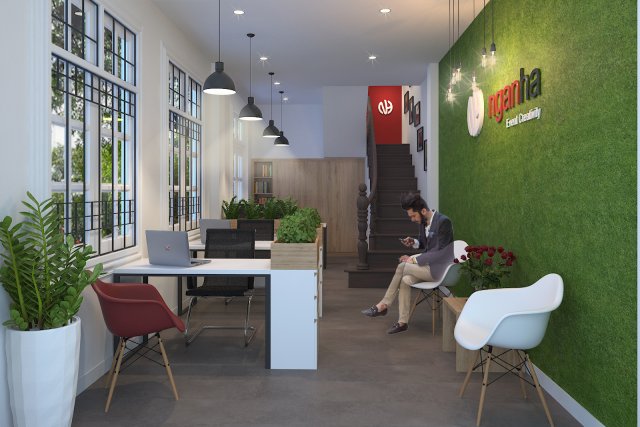 Office modern 3D 모델 .c4d .max .obj .3ds .fbx .stl .blend 