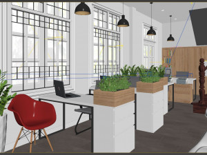 Office modern 3D 모델