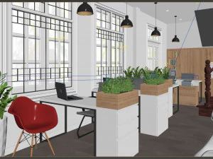 Ufficio moderno Modello 3D