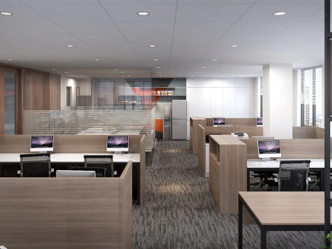 Office interior modern 1 3D Model