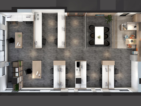 Office interior modern 1 3D Модель