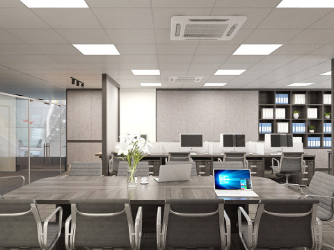 Office interior modern 2 3D मॉडल
