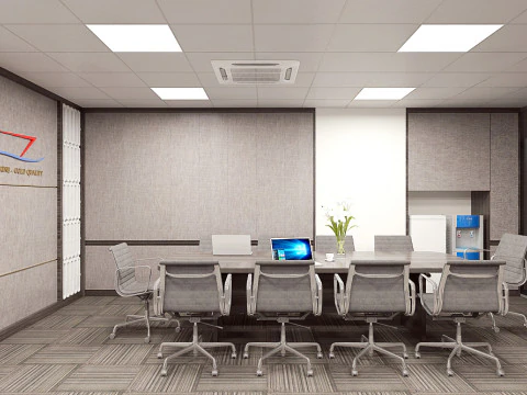 Office interior modern 2 3D Model
