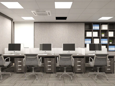 Office interior modern 2 3D Model