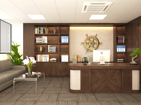Office interior modern 2 3D मॉडल