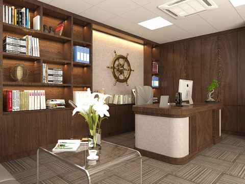 Office interior modern 2 3D मॉडल