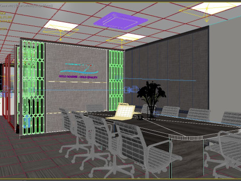 Office interior modern 2 3D मॉडल