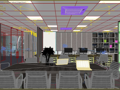 Office interior modern 2 3D मॉडल