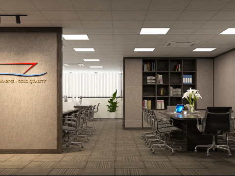 Office interior modern 3 3D मॉडल