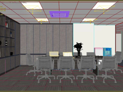 Office interior modern 3 3D Model