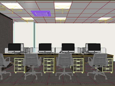 Office interior modern 3 3D 모델
