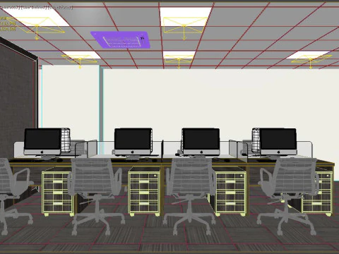 Office interior modern 3 3D Model