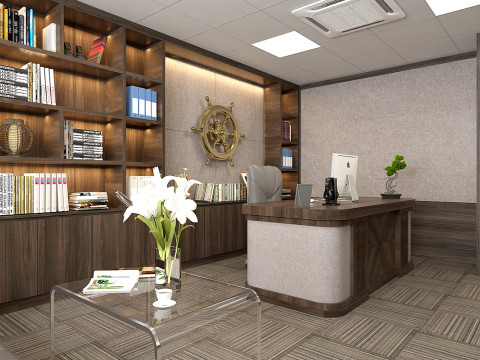 Office interior modern 3 3D 모델