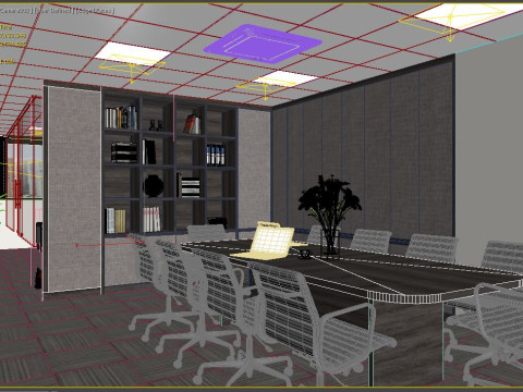 Office interior modern 3 3D 모델