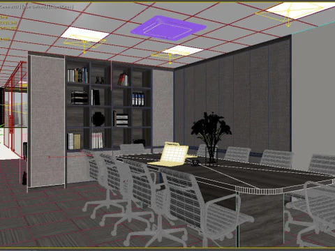 Office interior modern 3 3D Model