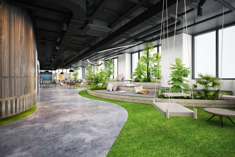 Office Relax space modern 3D Модель .c4d .max .obj .3ds .fbx .stl .blend 