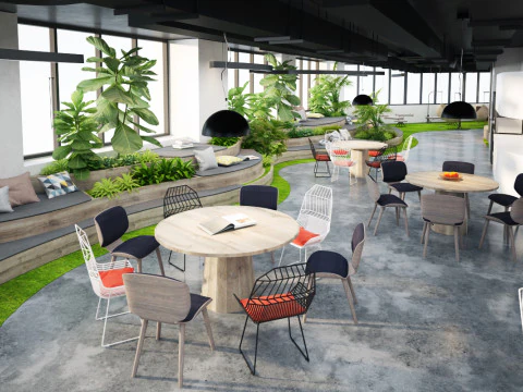Office Relax space modern 3D Model